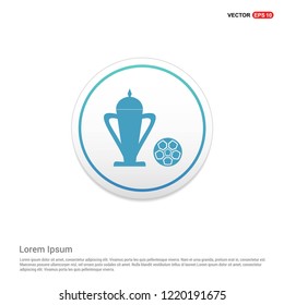 Trophy Cup Icon Hexa White Background icon template - Free vector icon
