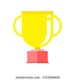 trophy cup icon, illustration vector. suitable for many purposes.