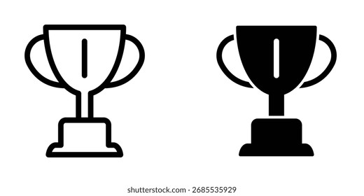 Trophy cup icon illustration vector design template