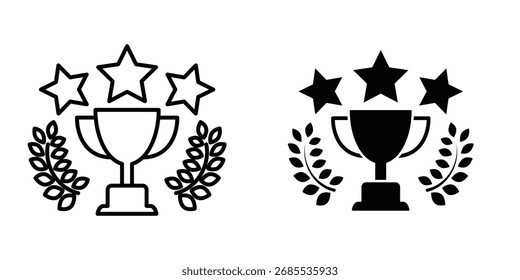 Trophy cup icon illustration vector design template
