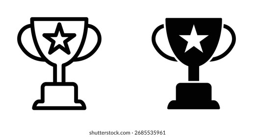 Icono de taza de trofeo ilustración Vector diseño Plantilla