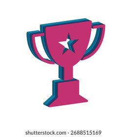 Trophy Tasse Symbol Illustration Vektordesign Vorlage
