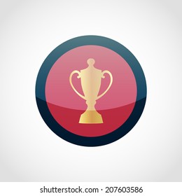 Trophy Cup Icon Isolated on White Background