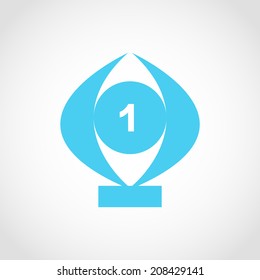 Trophy Cup Icon Isolated on White Background