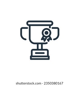 Trophy cup icon isolated on white background. trophy symbol for web and mobile applications.