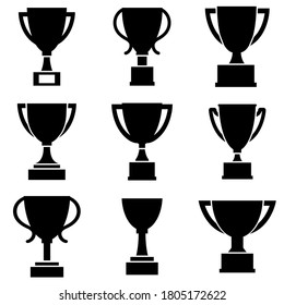 Trophy Cup icon, logo isolated on white background