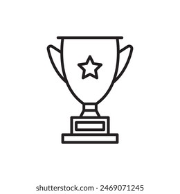 Trophy Cup icon, logo isolated on white background