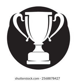 Trophy cup icon logo vector