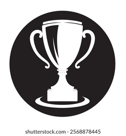 Trophy cup icon logo vector