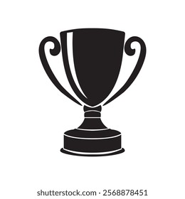 Trophy cup icon logo vector