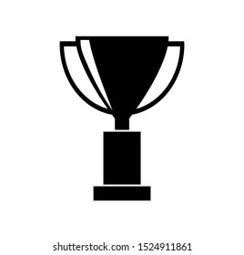 Trophy cup icon on white background