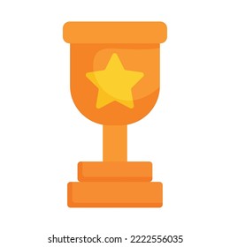 trophy cup icon on white background