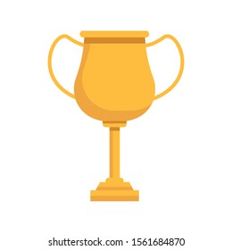 trophy cup icon over white background, vector illustration