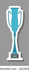 Trophy cup icon for presentation symbols. All the objects, shadows and background are in different layers. 
