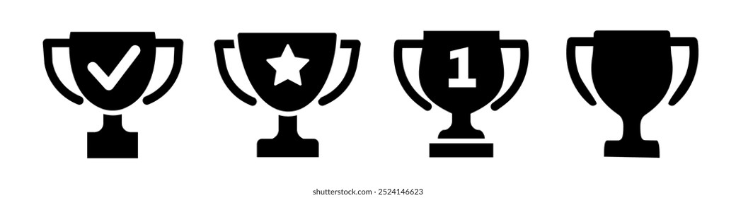 Trophy Cup icon set. Trophy icon
