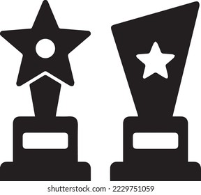 Juego de iconos de copa de trofeo. conjunto de iconos de premio. Icono de la copa de victoria. Símbolo de la taza de trofeo. Copa del primer lugar. Diseño hipster minimalista