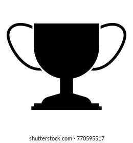 Trophy cup icon. Simple illustration of trophy cup vector icon for web