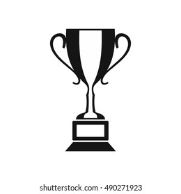Trophy cup icon in simple style on a white background vector illustration