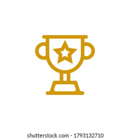 Trophy Cup icon for trendy flat style for graphic design, web-site. Stock Vector illustration.