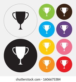 Trophy cup icon. Vector illustration eps 10