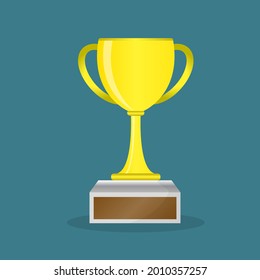 trophy cup icon. Vector Illustration