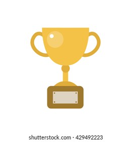 trophy cup icon. vector illustration