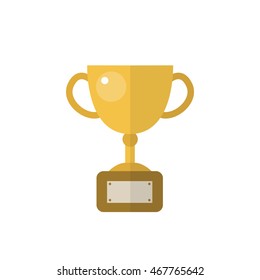 trophy cup icon. vector illustration