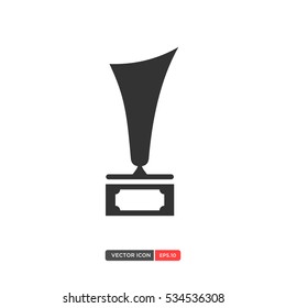 Trophy Cup Icon Vector. Vector Illustration eps.10