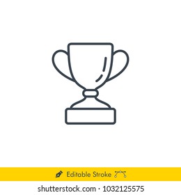 Trophy (Cup) Icon / Vector - In Line / Stroke Design