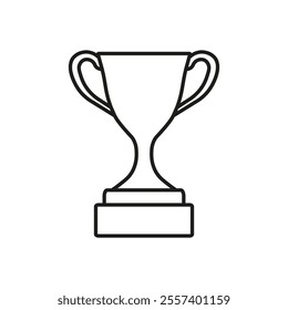Trophy cup icon. Vector. Line style.