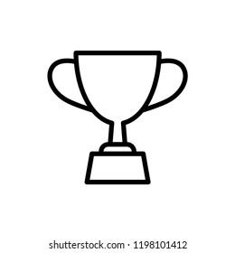 Trophy cup icon, Vector on isolated background.