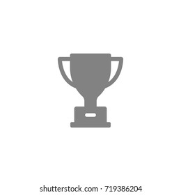 Trophy cup icon, Vector on white background