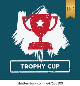 Trophy Cup Icon Vector Silhouette Symbol
