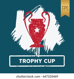 Trophy Cup Icon Vector Symbol Design