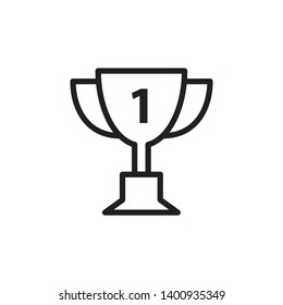 trophy, cup icon vector template 