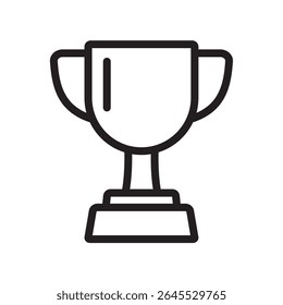 Trophy cup icon, victory cup icon. Trophy line icon.