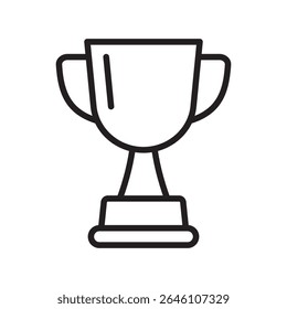 Trophy cup icon, victory cup icon. Trophy line icon.