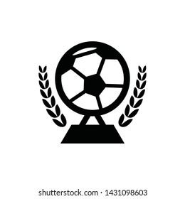 Trophy cup icon. Winner trophy cup icon. Sport competition silhouette symbol. Vector illustration.