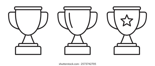 Trophy cup icon, winner cup, victory cup icon. Reward symbol sign for web and mobile.