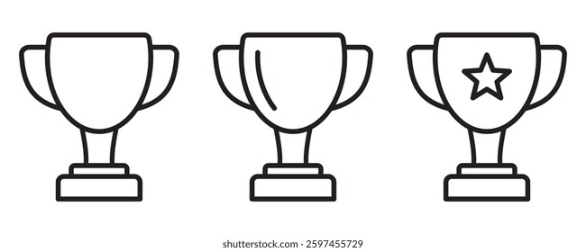Trophy cup icon, winner cup, victory cup icon.