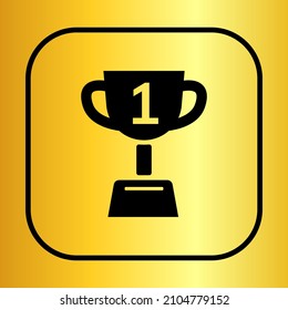 trophy cup illustration vector icon
