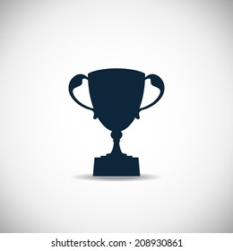 Trophy cup isolated on a white background