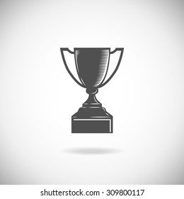 Trophy cup isolated on a white background