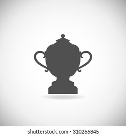 Trophy cup isolated on a white background