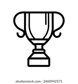 trophy cup isolated - vector icon	