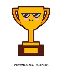trophy cup kawaii character