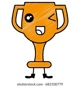 trophy cup kawaii character