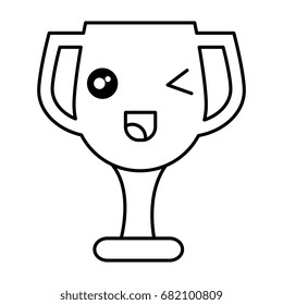 trophy cup kawaii character