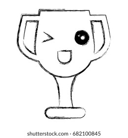 trophy cup kawaii character