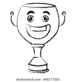 trophy cup kawaii character